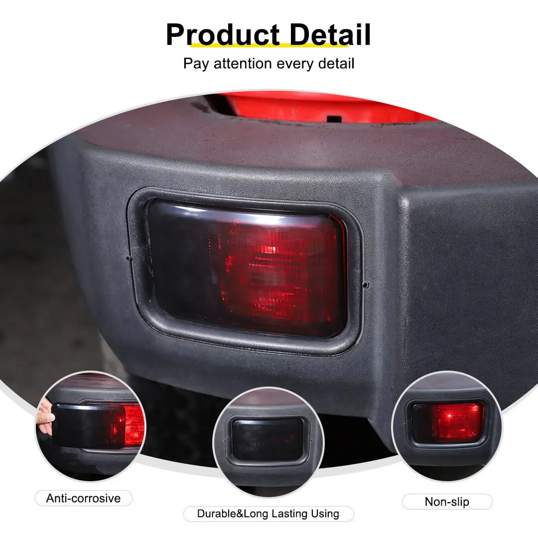 For 2007-2018 Jeep Wrangler JK Rear Bumper Fog Light Lamp Trim Cover Guard (2 pcs)