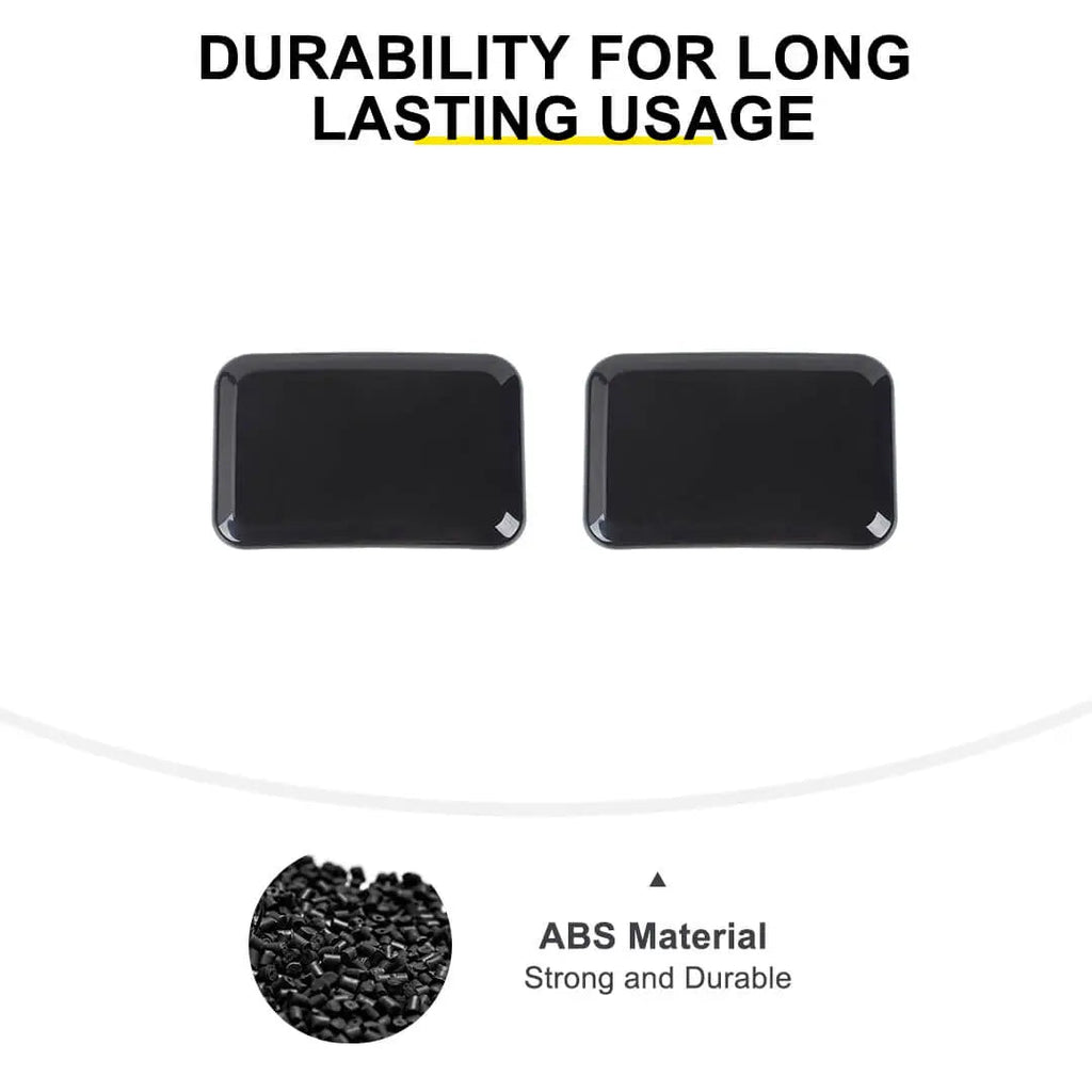 For 2007-2018 Jeep Wrangler JK Rear Bumper Fog Light Lamp Trim Cover Guard (2 pcs)