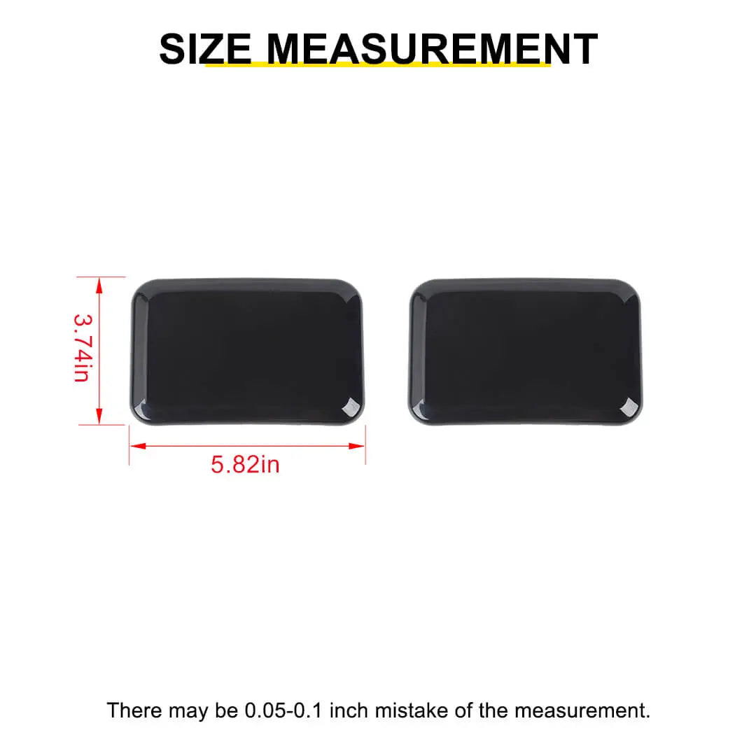 For 2007-2018 Jeep Wrangler JK Rear Bumper Fog Light Lamp Trim Cover Guard (2 pcs)