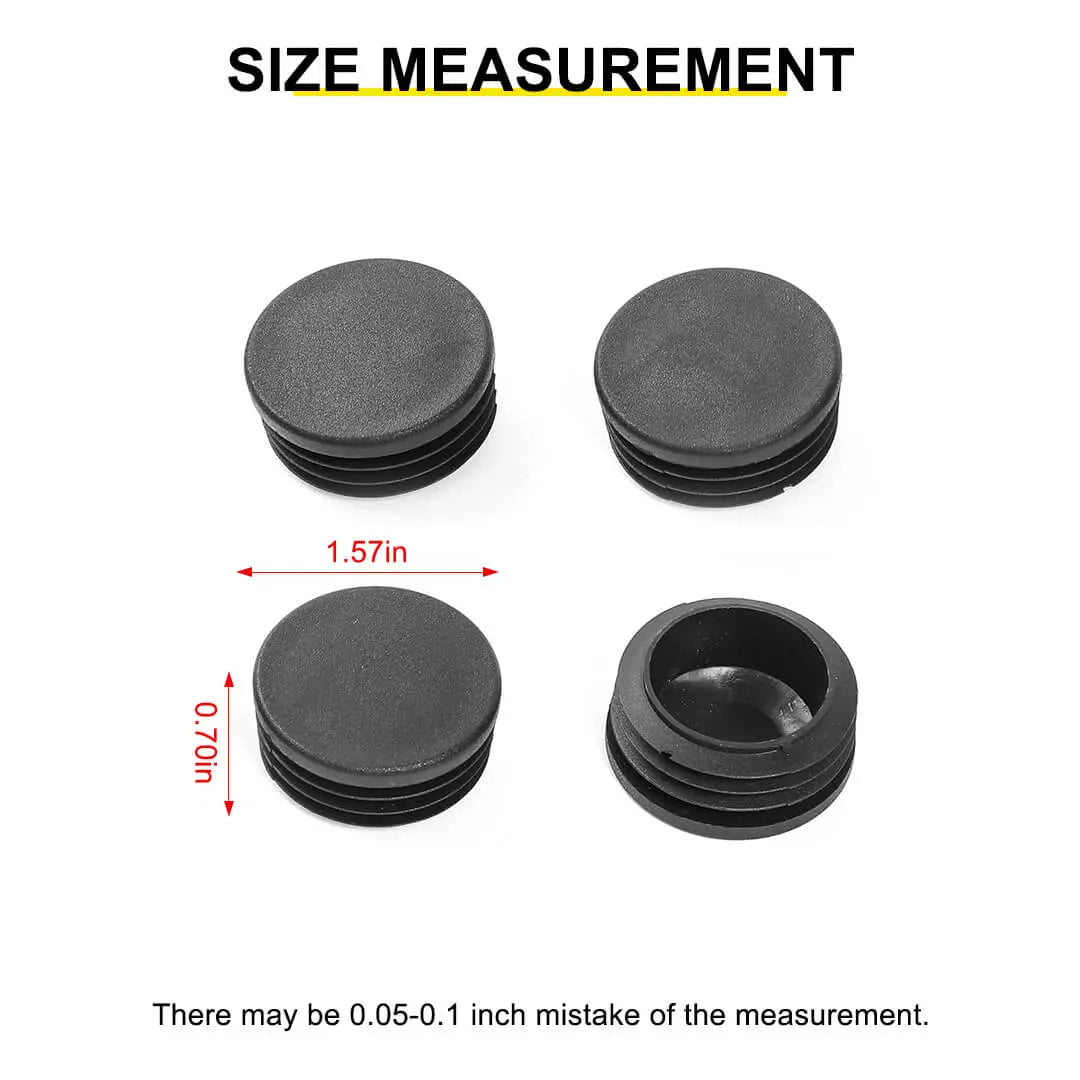 For 2007-2018 Jeep Wrangler JK Rear Chassis Frame Tube Hole Cover Plugs (4 pcs)