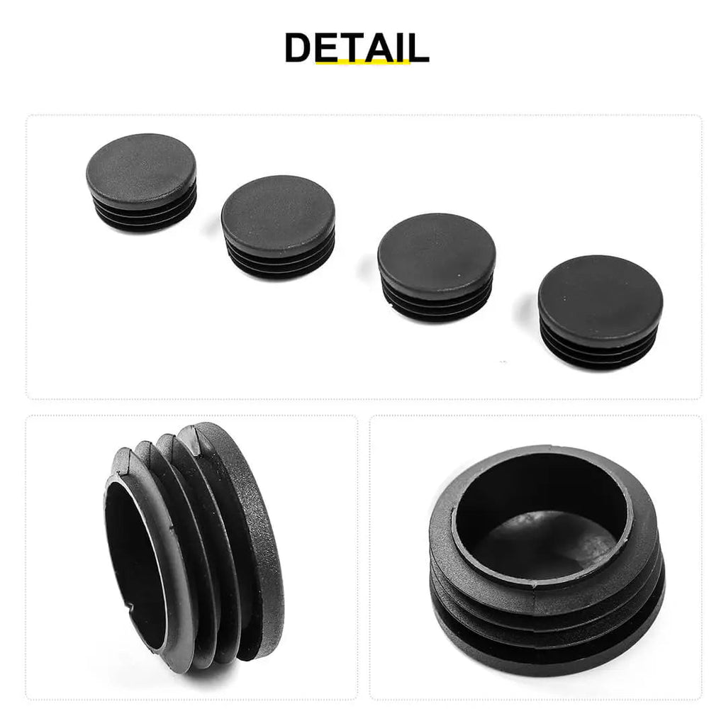 For 2007-2018 Jeep Wrangler JK Rear Chassis Frame Tube Hole Cover Plugs (4 pcs)