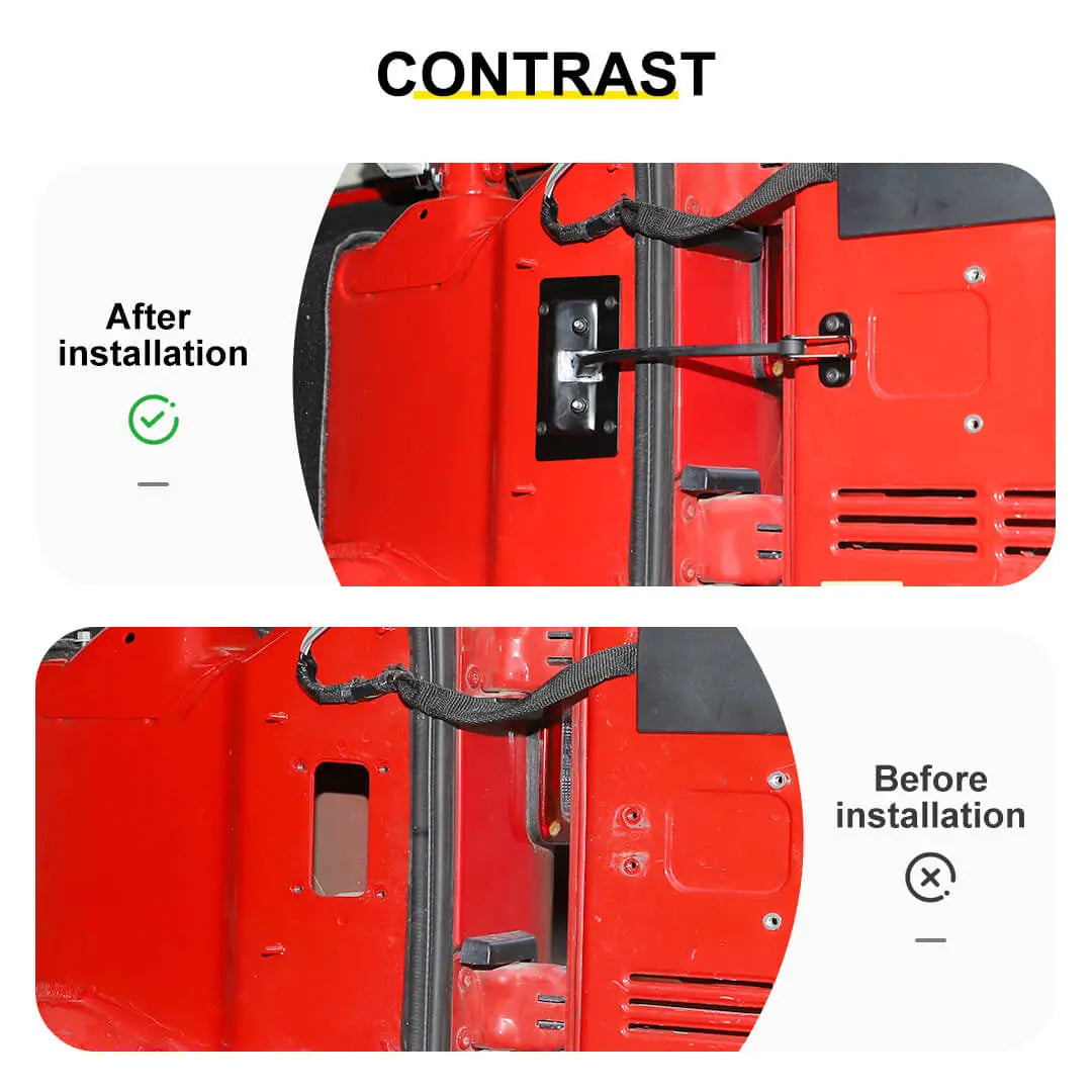For 2007-2018 Jeep Wrangler JK Rear Door Gate Check Strap Retaining Arm Tail Gate Limiter