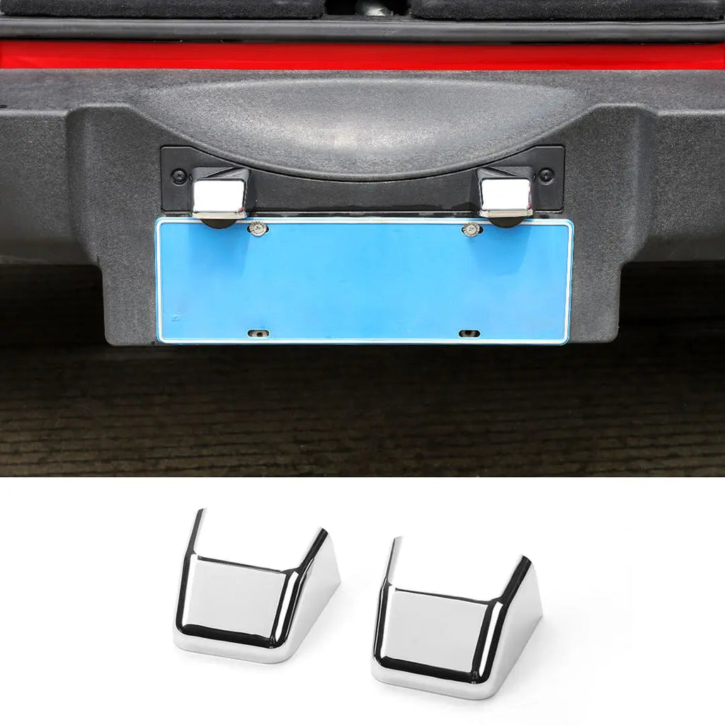 For 2007-2018 Jeep Wrangler JK Rear License Plate Light Trim Cover (2 pcs)
