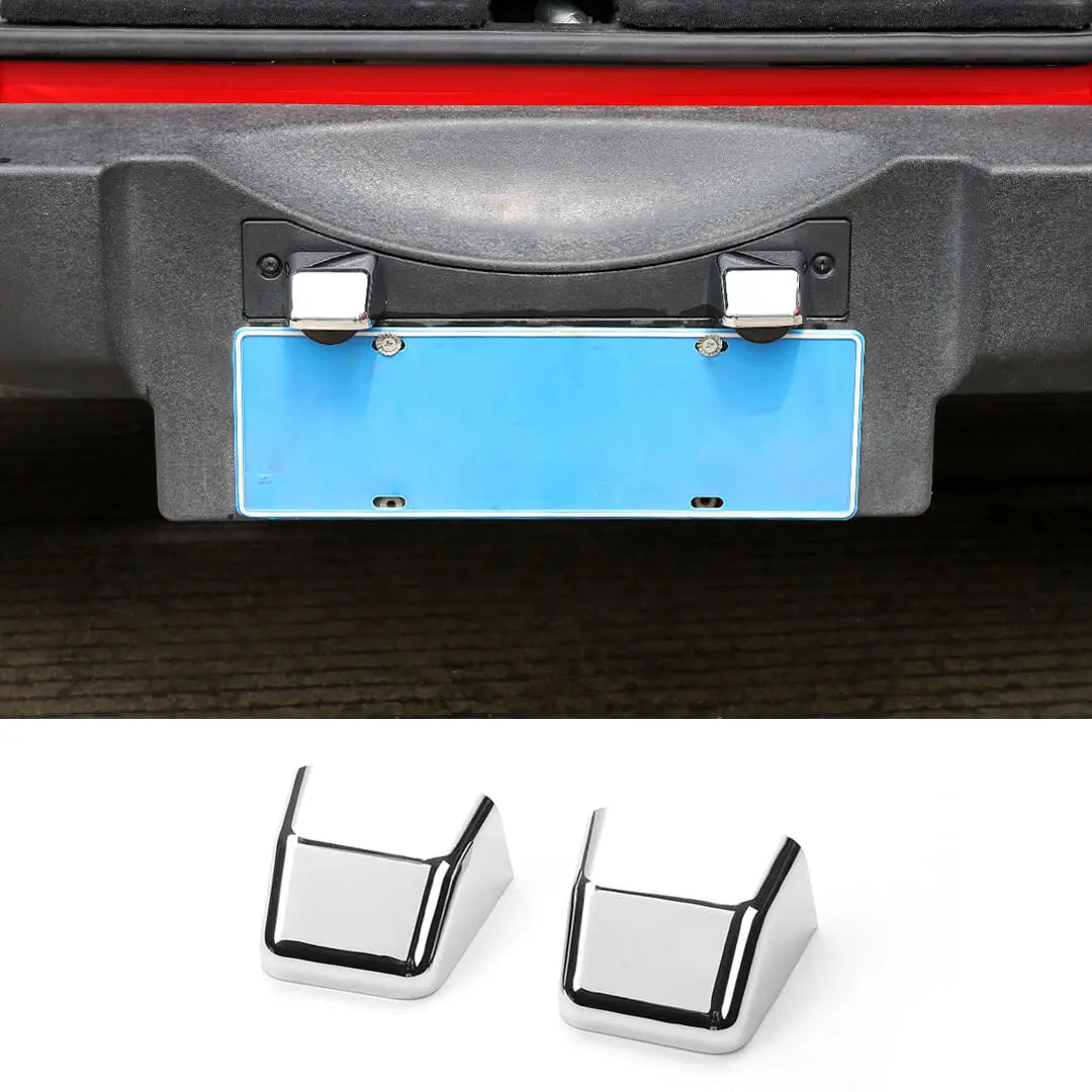 For 2007-2018 Jeep Wrangler JK Rear License Plate Light Trim Cover (2 pcs)