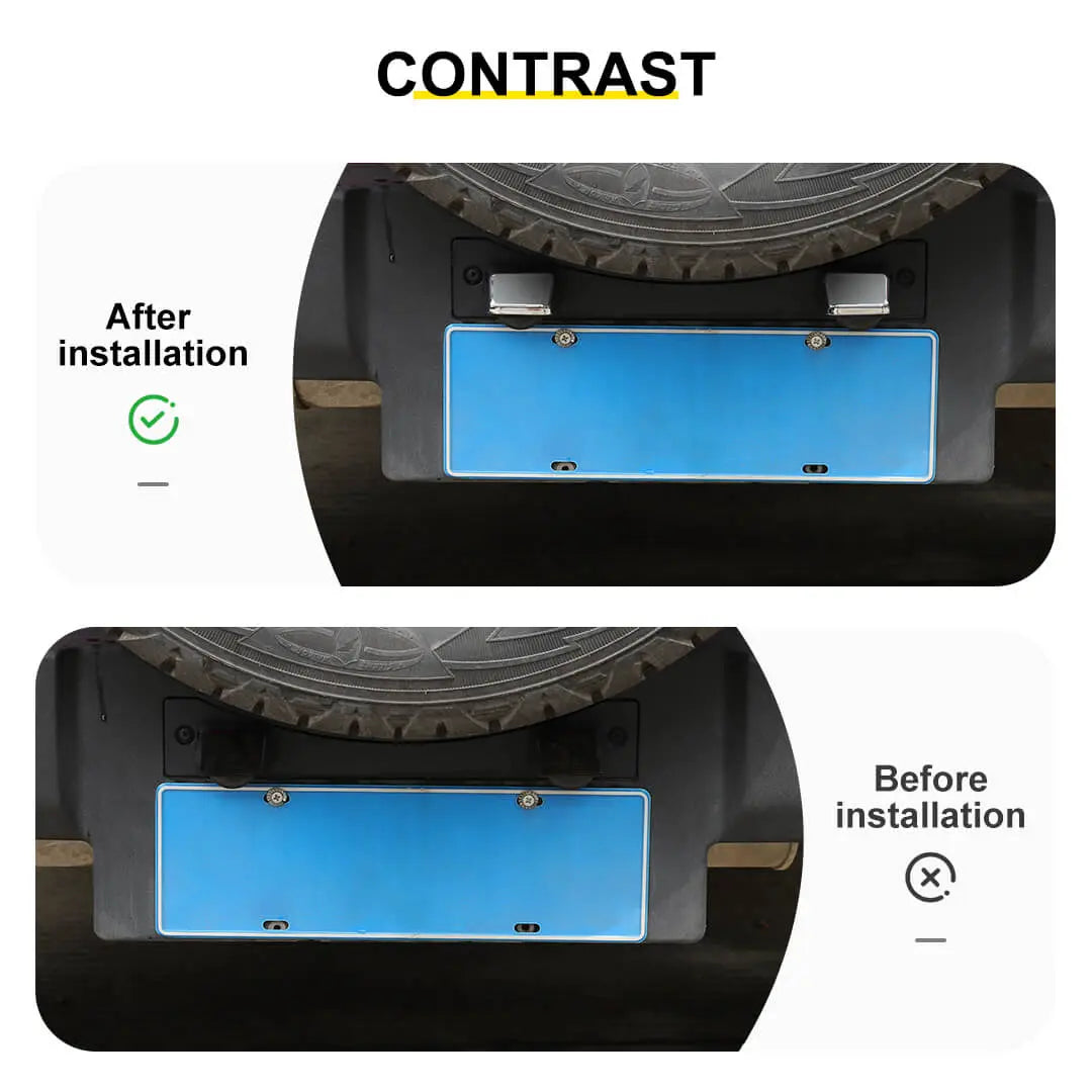 For 2007-2018 Jeep Wrangler JK Rear License Plate Light Trim Cover (2 pcs)