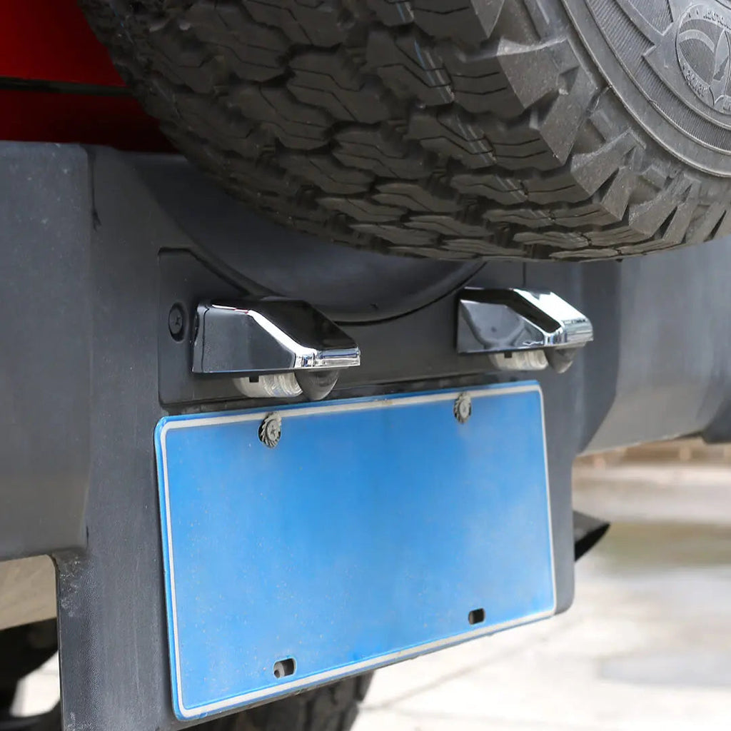 For 2007-2018 Jeep Wrangler JK Rear License Plate Light Trim Cover (2 pcs)