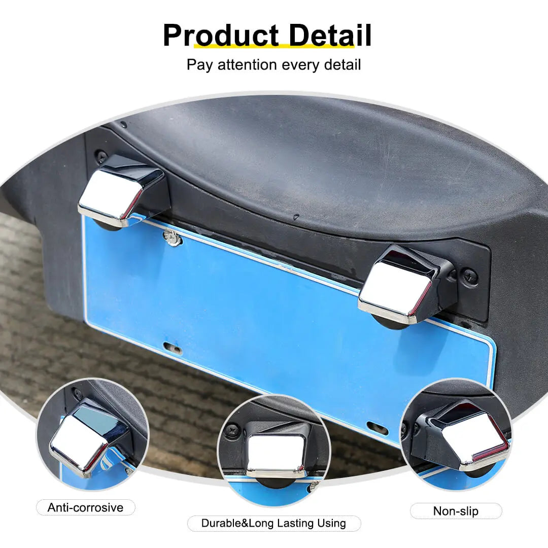 For 2007-2018 Jeep Wrangler JK Rear License Plate Light Trim Cover (2 pcs)