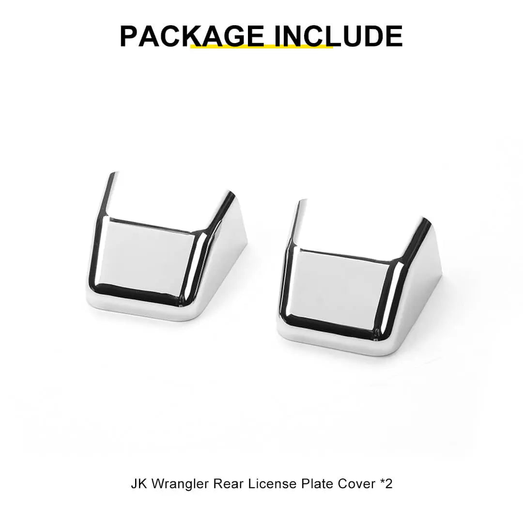 For 2007-2018 Jeep Wrangler JK Rear License Plate Light Trim Cover (2 pcs)