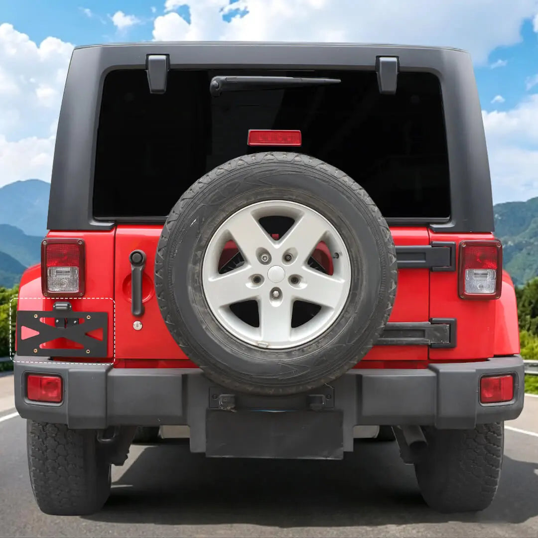 For 2007-2018 Jeep Wrangler JK Rear License Plate Seat Bracket Accessories