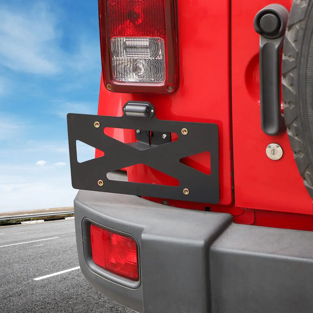 For 2007-2018 Jeep Wrangler JK Rear License Plate Seat Bracket Accessories
