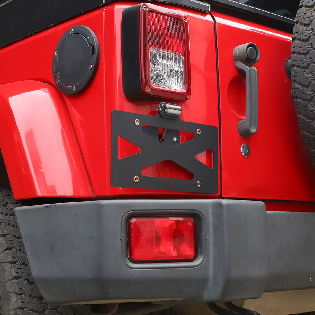 For 2007-2018 Jeep Wrangler JK Rear License Plate Seat Bracket Accessories
