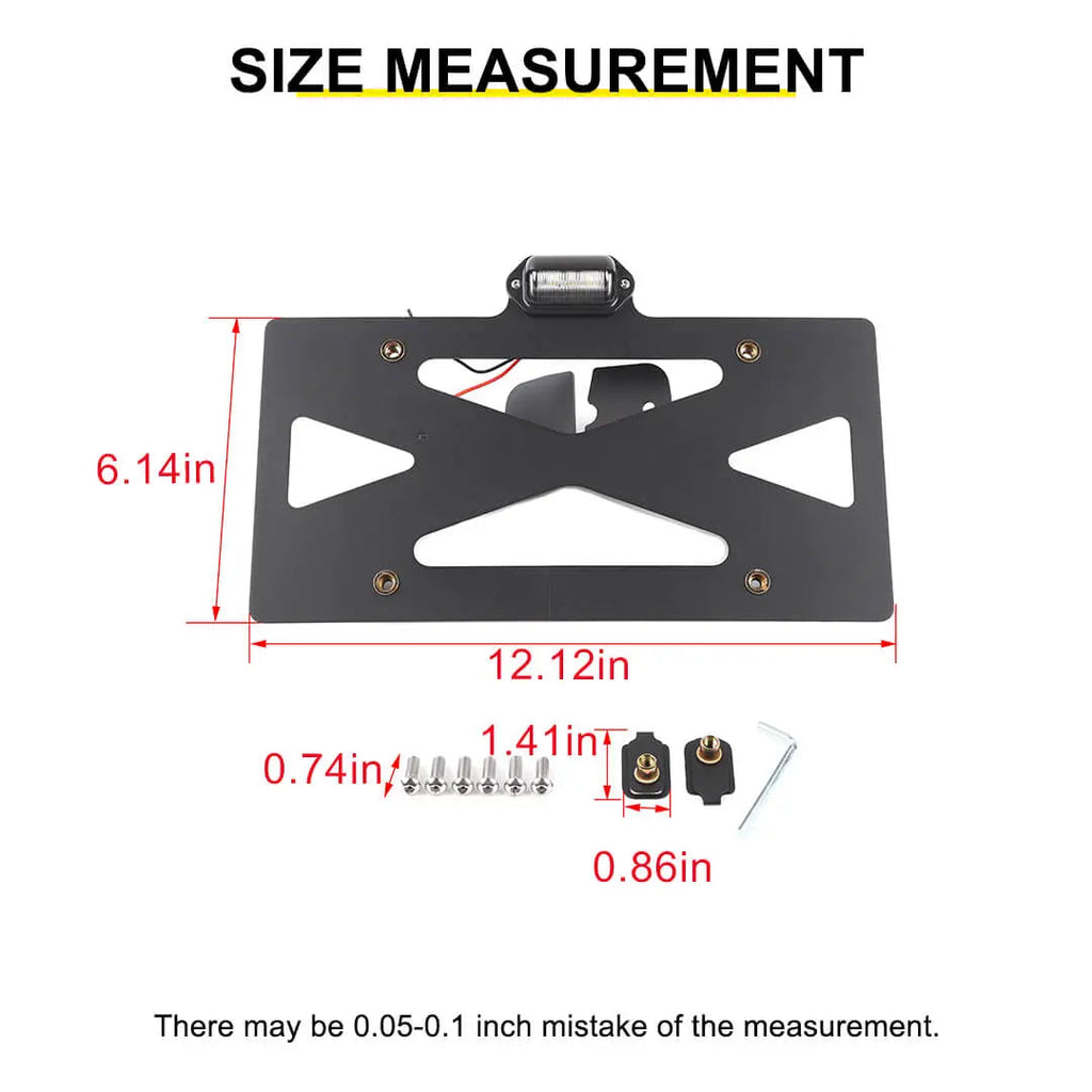 For 2007-2018 Jeep Wrangler JK Rear License Plate Seat Bracket Accessories