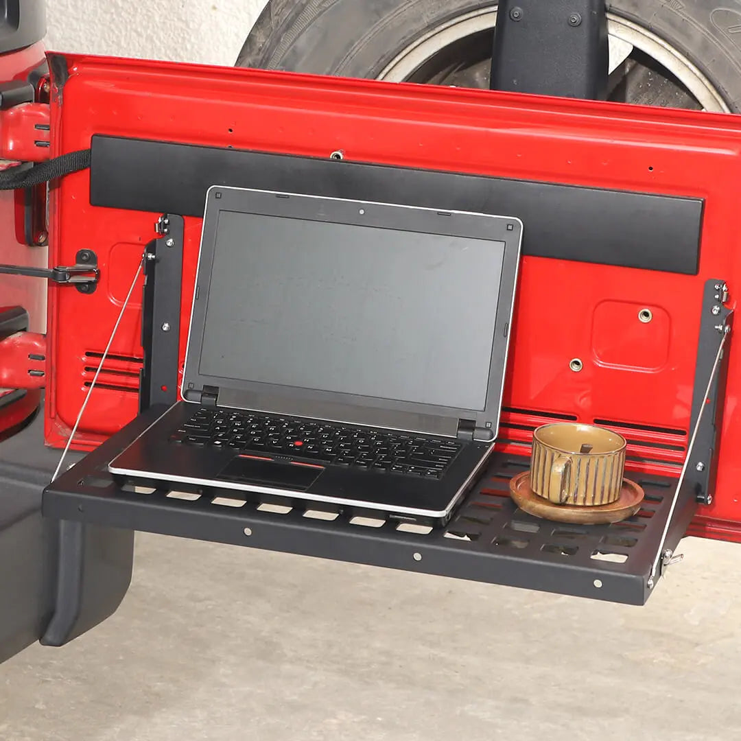 For 2007-2018 Jeep Wrangler JK Rear Tailgate Table Trunk Cargo Luggage Rack Storage Panel Bracket