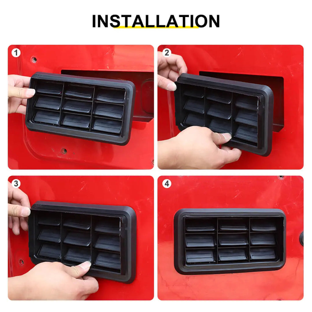 For 2007-2018 Jeep Wrangler JK Rear Tailgate Tail Gate Vent Grille Trim Cover