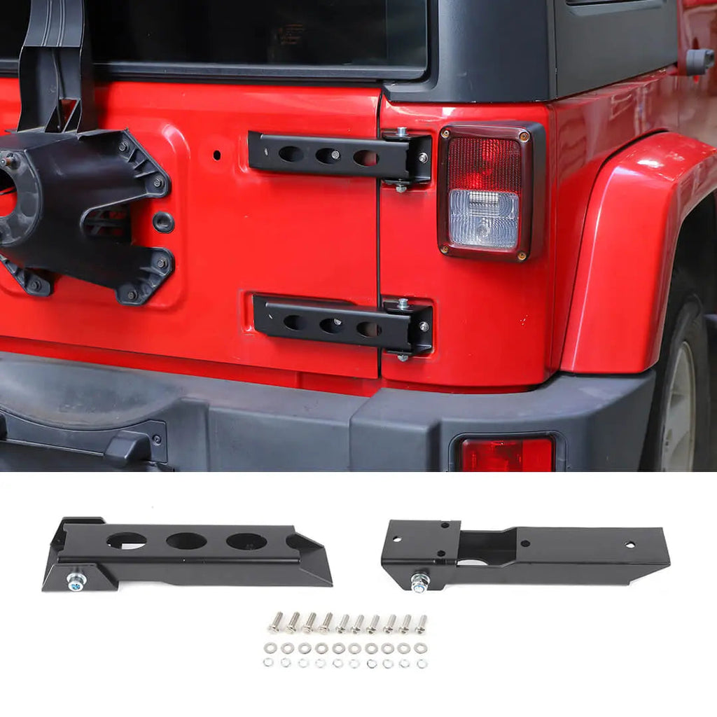For 2007-2018 Jeep Wrangler JK Rear Trunk Heavy Duty Steel Tailgate Hinge Set (2 pcs)