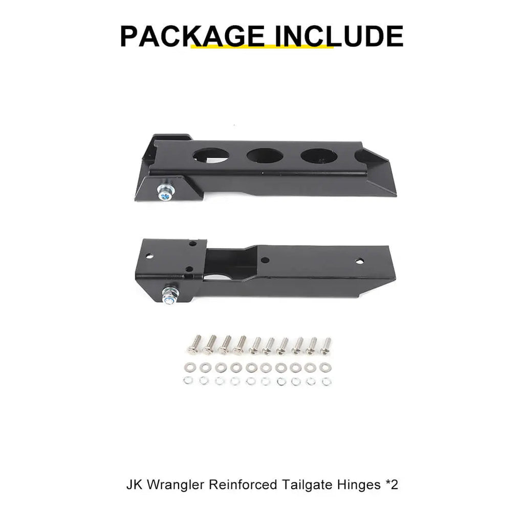 For 2007-2018 Jeep Wrangler JK Rear Trunk Heavy Duty Steel Tailgate Hinge Set (2 pcs)