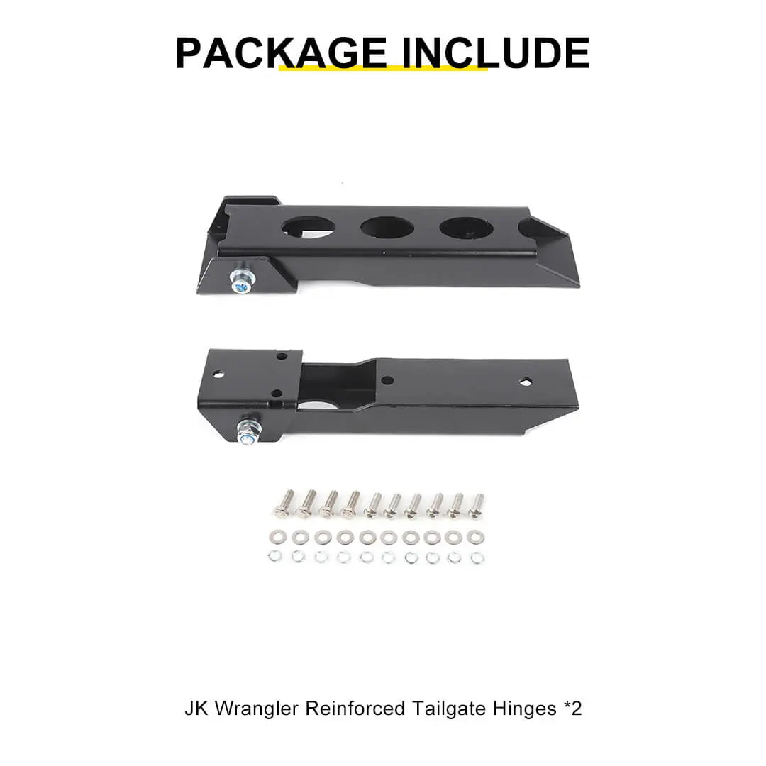 For 2007-2018 Jeep Wrangler JK Rear Trunk Heavy Duty Steel Tailgate Hinge Set (2 pcs)
