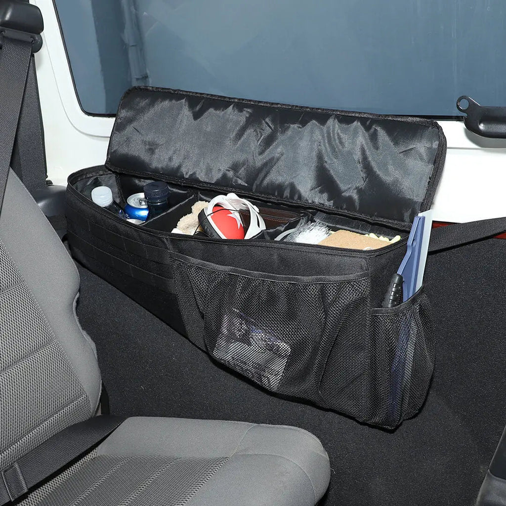 For 2007-2018 Jeep Wrangler JK Rear Trunk Organizer Rear Cargo Storage Side Bag (2 pcs)