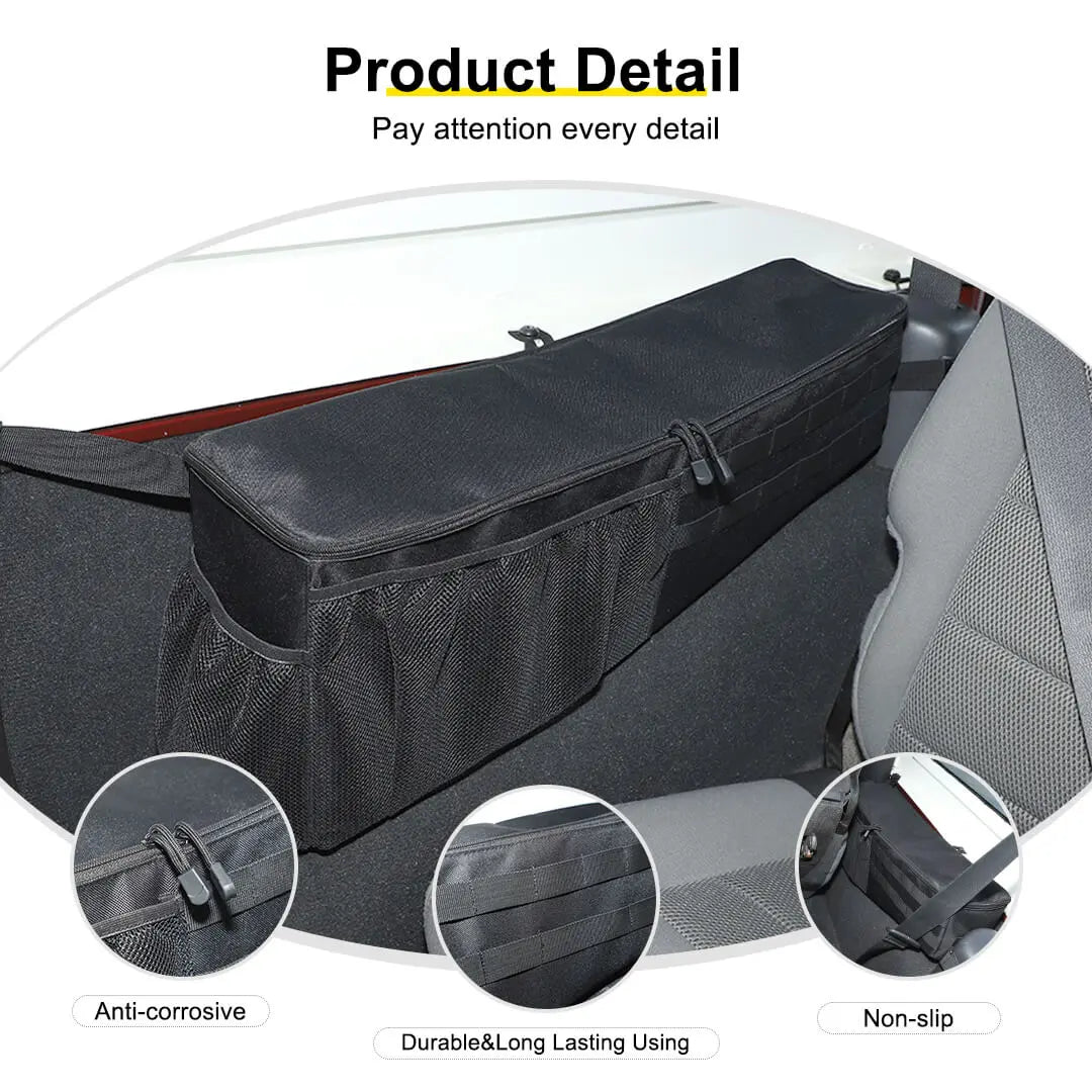 For 2007-2018 Jeep Wrangler JK Rear Trunk Organizer Rear Cargo Storage Side Bag (2 pcs)