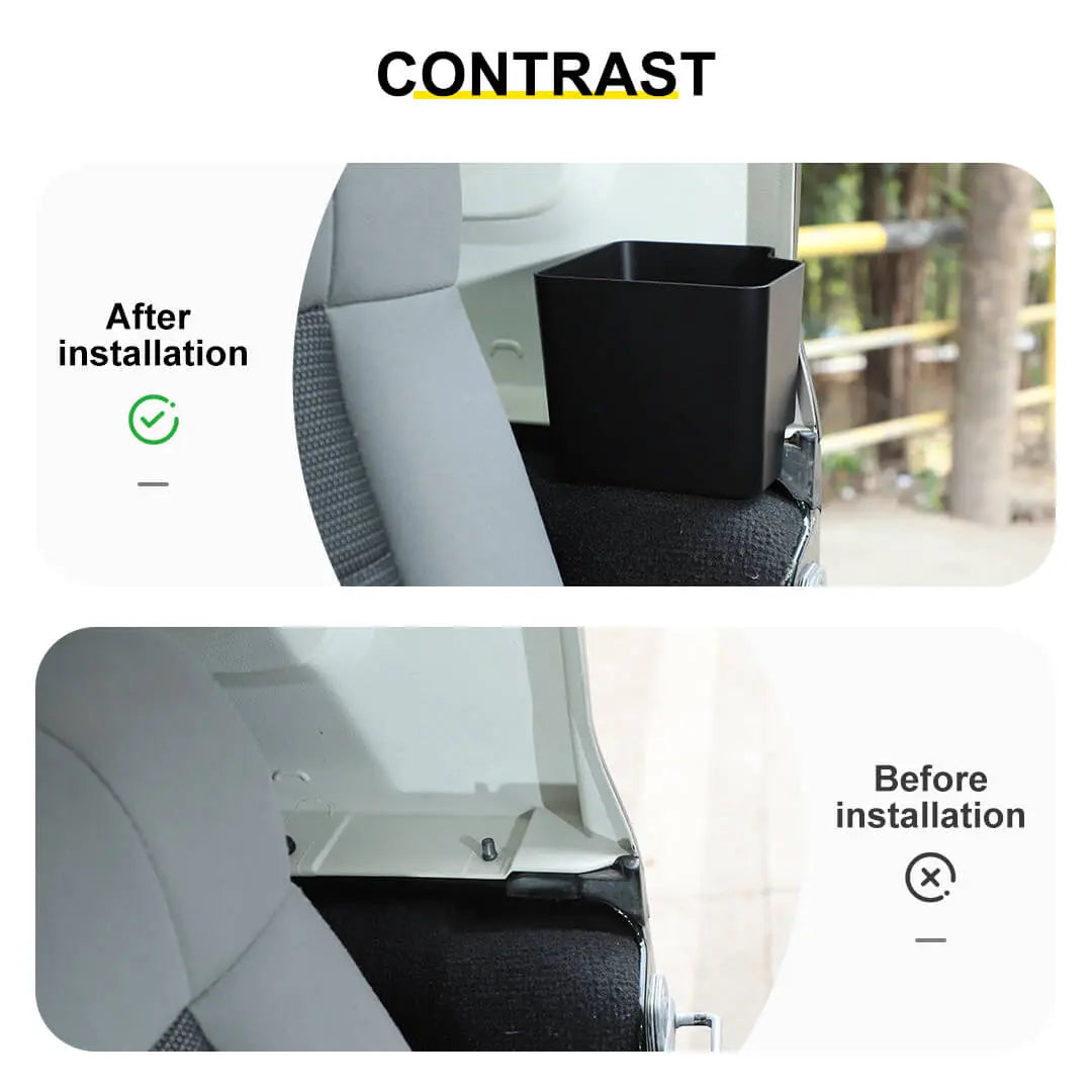 For 2007-2018 Jeep Wrangler JK Rear Trunk Seat Both Side Storage Box (2 pcs)