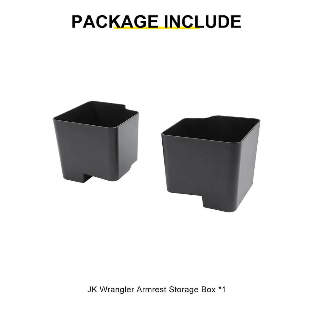 For 2007-2018 Jeep Wrangler JK Rear Trunk Seat Both Side Storage Box (2 pcs)
