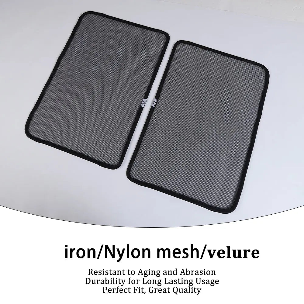For 2007-2018 Jeep Wrangler JK Rear Window SunShade Bug Insect Screen Mesh 2pcs