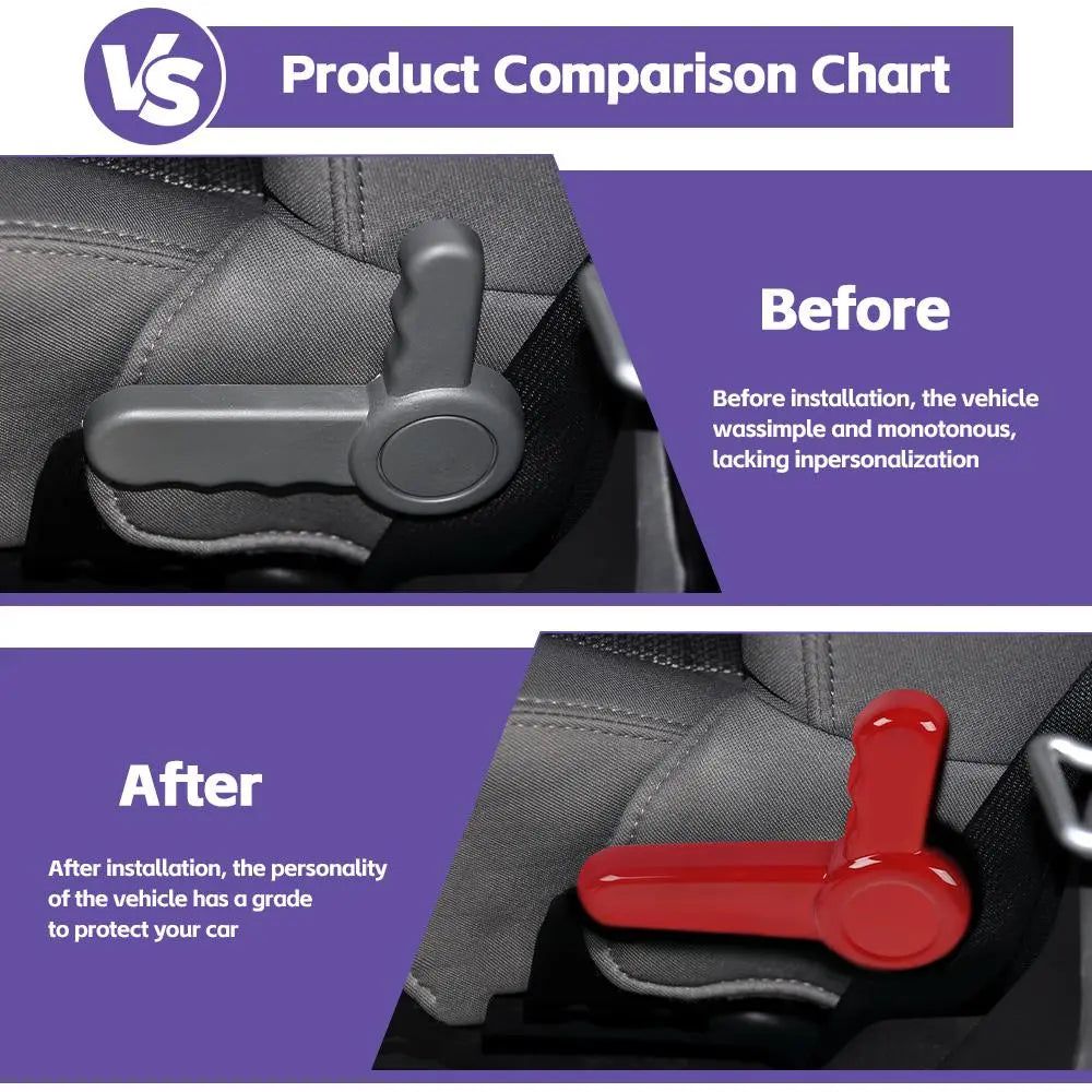 For 2007-2018 Jeep Wrangler JK Seat Backrest Adjustment Handle Trim