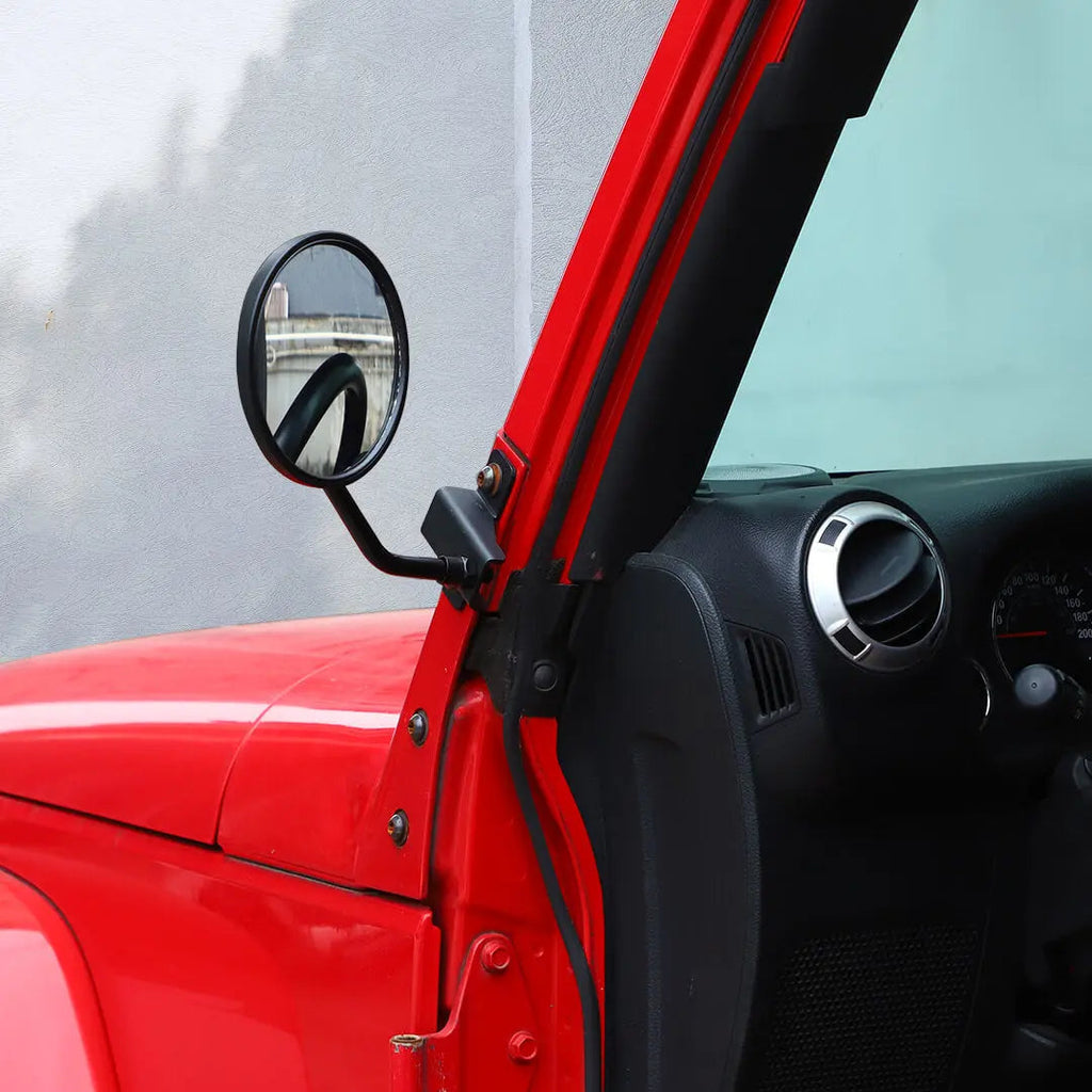 For 2007-2018 Jeep Wrangler JK Side Mirrors Doorless A-Pillar Mount Rear View Mirror (2 pcs)