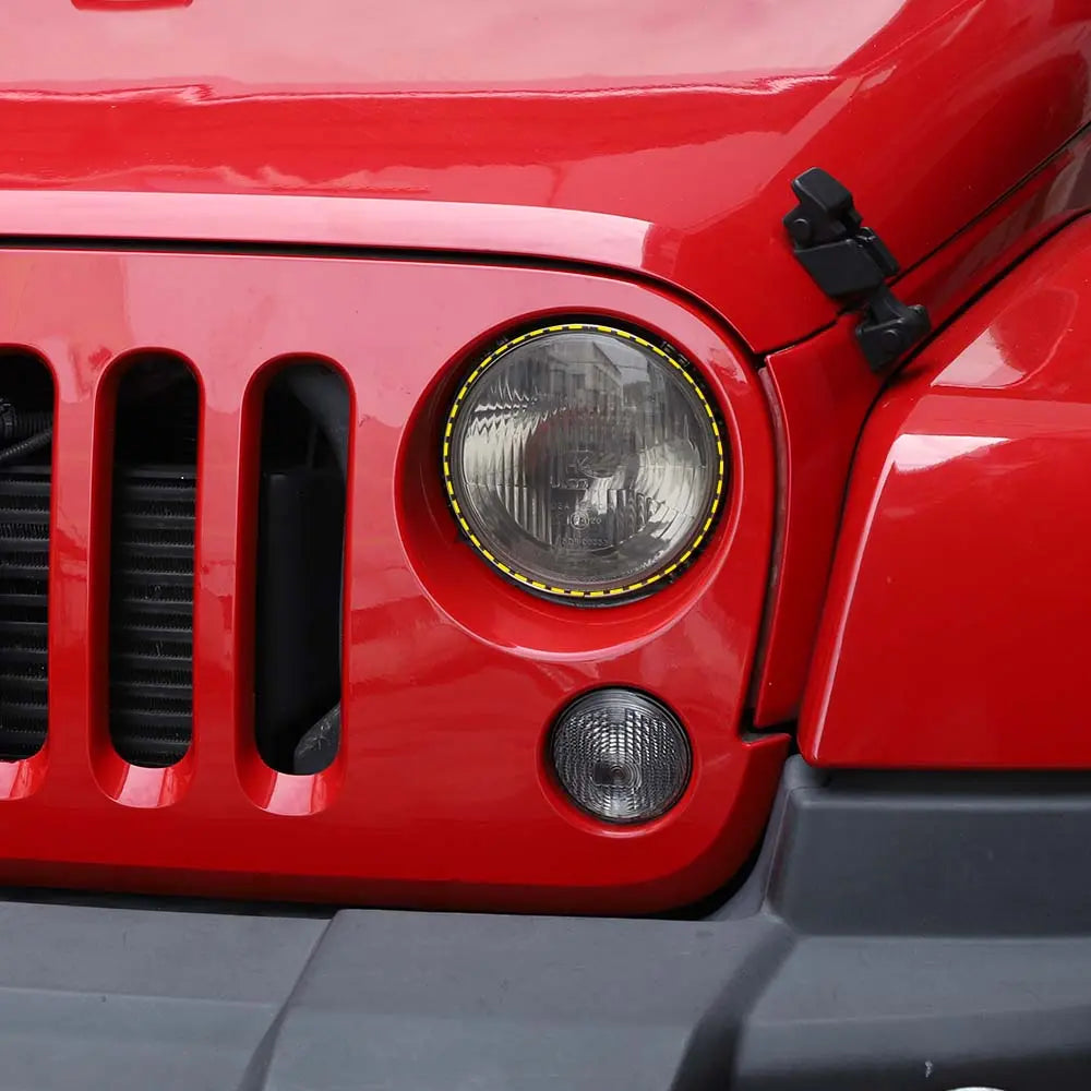 For 2007-2018 Jeep Wrangler JK Smoked Headlight Lamp Covers Trim Covers