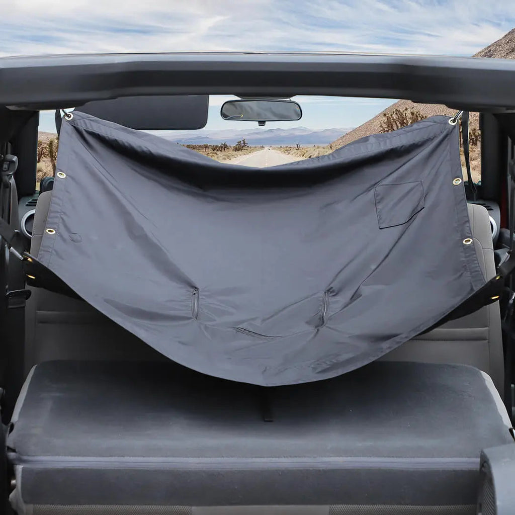 For 2007-2018 Jeep Wrangler JK Sunshade Top Car Bed Rest Roof Hammock Accessories
