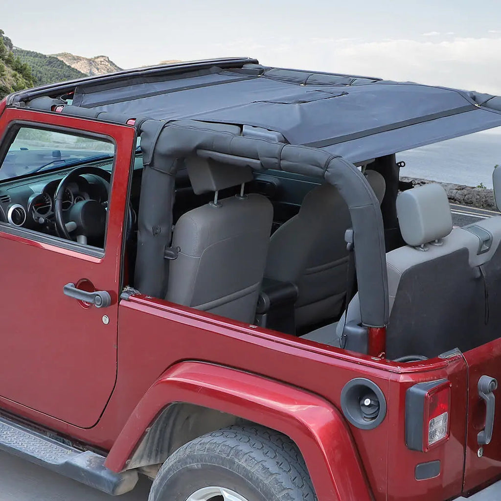 For 2007-2018 Jeep Wrangler JK Sunshade Top Car Bed Rest Roof Hammock Accessories
