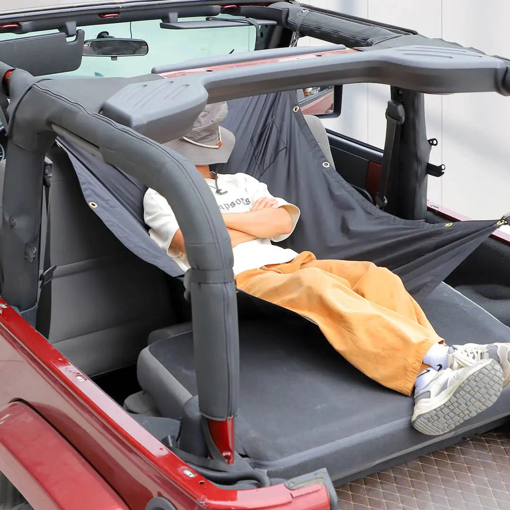 For 2007-2018 Jeep Wrangler JK Sunshade Top Car Bed Rest Roof Hammock Accessories
