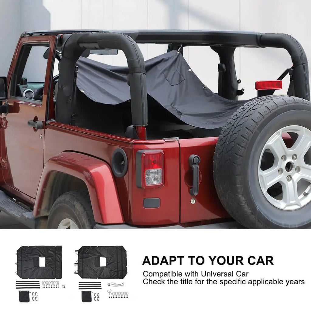 For 2007-2018 Jeep Wrangler JK Sunshade Top Car Bed Rest Roof Hammock Accessories