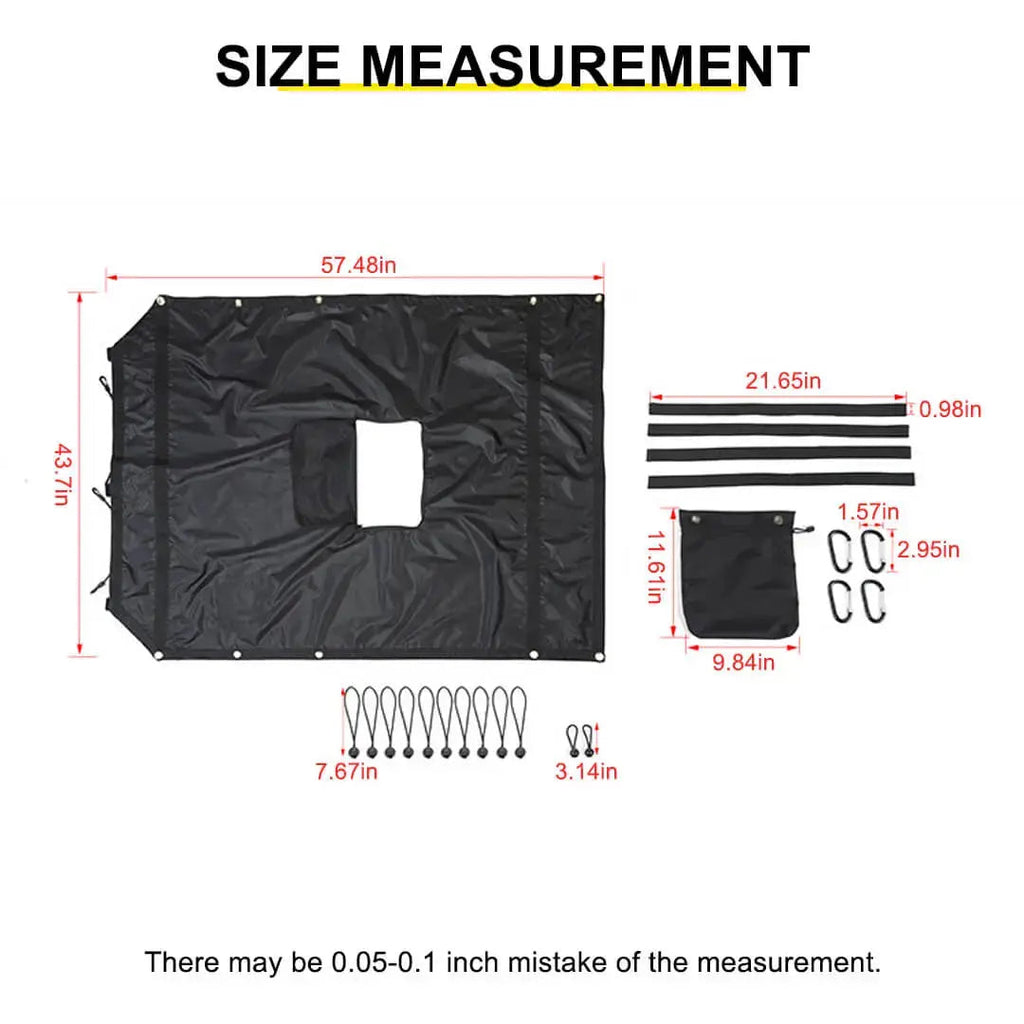 For 2007-2018 Jeep Wrangler JK Sunshade Top Car Bed Rest Roof Hammock Accessories