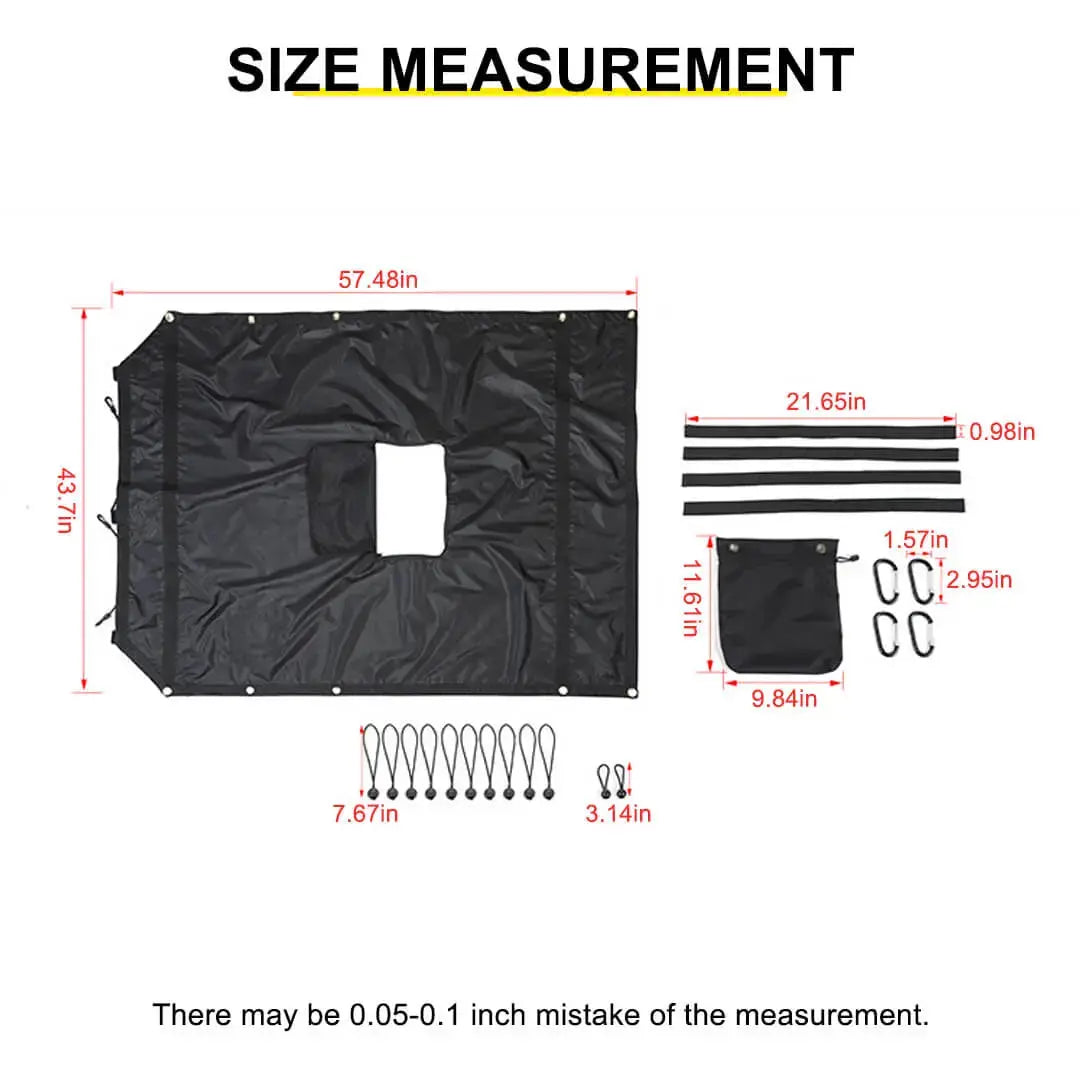 For 2007-2018 Jeep Wrangler JK Sunshade Top Car Bed Rest Roof Hammock Accessories