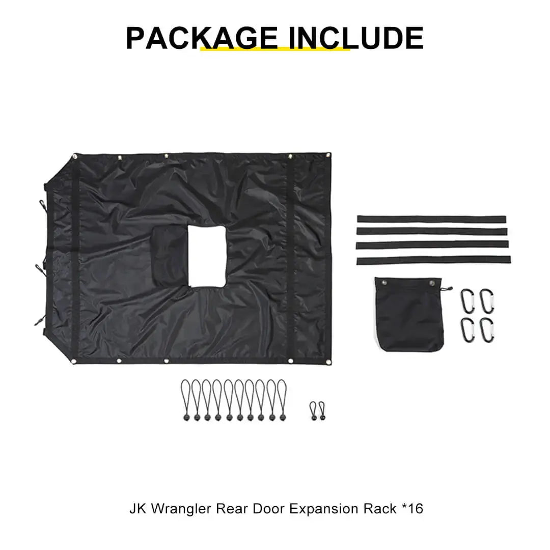 For 2007-2018 Jeep Wrangler JK Sunshade Top Car Bed Rest Roof Hammock Accessories