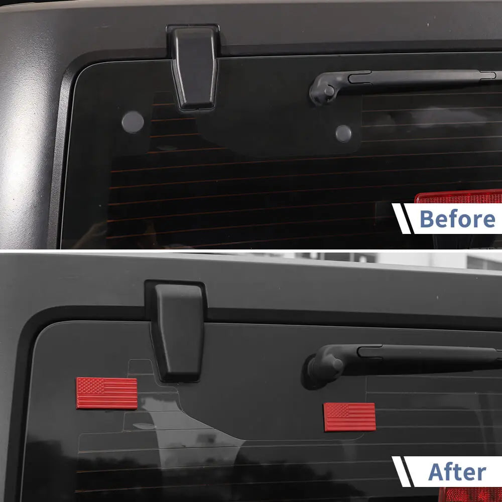 For 2007-2018 Jeep Wrangler JK Tailgate Rear Glass Door Decorative Cover