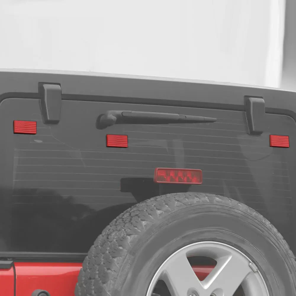 For 2007-2018 Jeep Wrangler JK Tailgate Rear Glass Door Decorative Cover