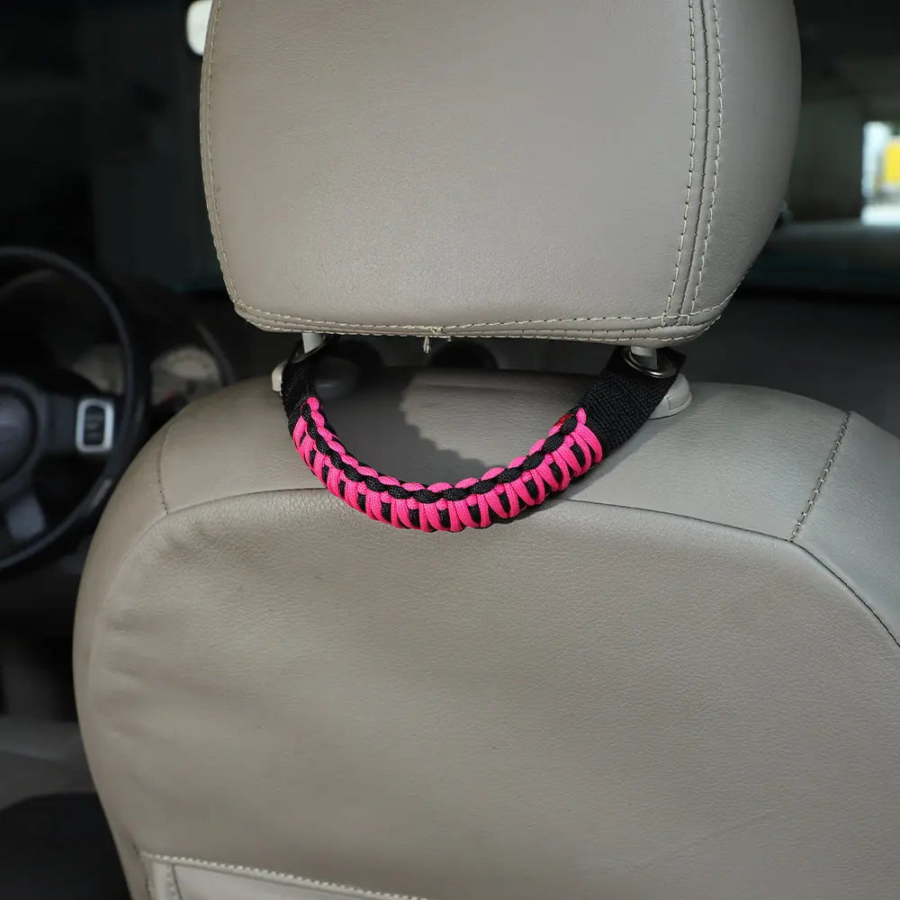 For 2007-2018 Jeep Wrangler JK Top Roll Bar Grab Handles Paracord Grip Handle