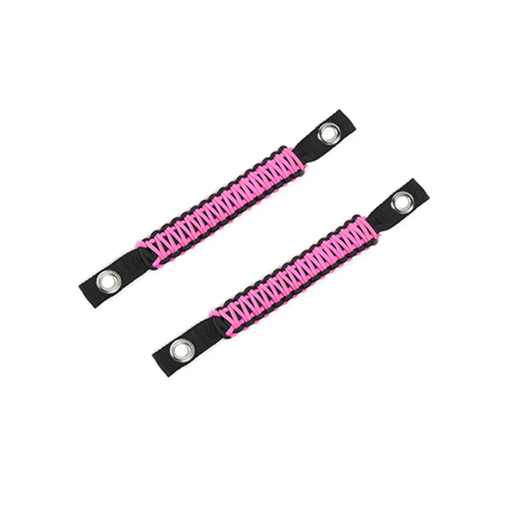 For 2007-2018 Jeep Wrangler JK Top Roll Bar Grab Handles Paracord Grip Handle