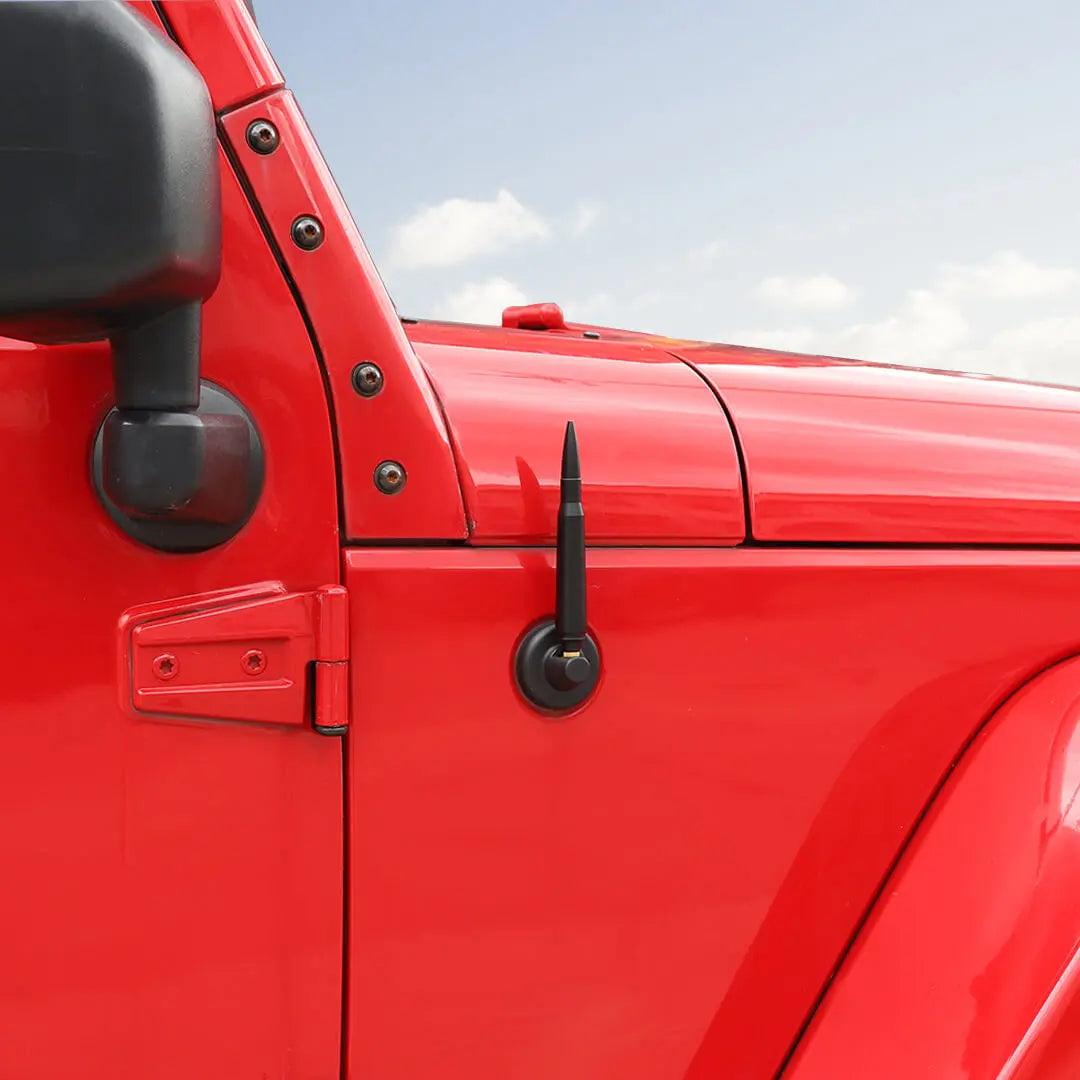For 2007-2018 Jeep Wrangler JK & 2018-2023 JL JT Bullet Style Cal Short Antenna Mast Accessories