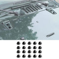 For 2007-2018 Jeep Wrangler JK & Unlimited 4 Door 20PCS Engine Hood Hinge & Door Hinge Screw Cap Trim Covers