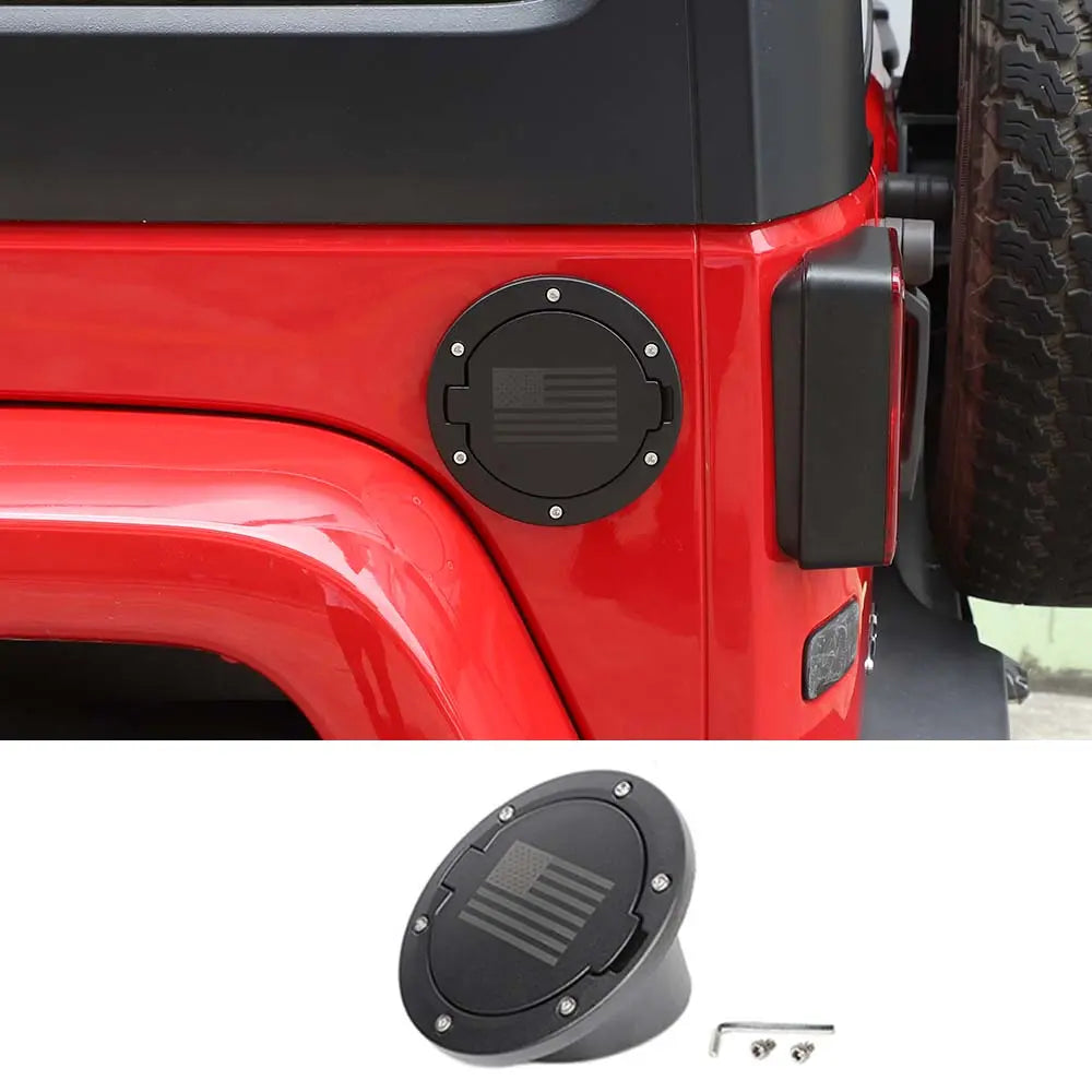 For 2007-2018 Jeep Wrangler JK & Unlimited Fuel Filler Door Cover Gas Cap Exterior Accessories