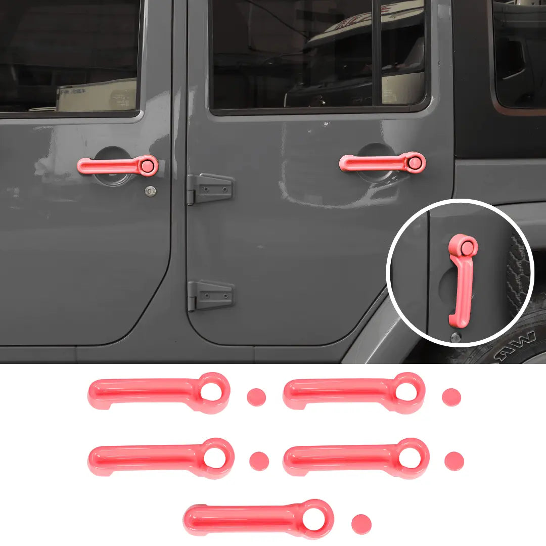 For 2007-2018 Jeep Wrangler JKU 4-Door Door & Tailgate Handle Cover Trim