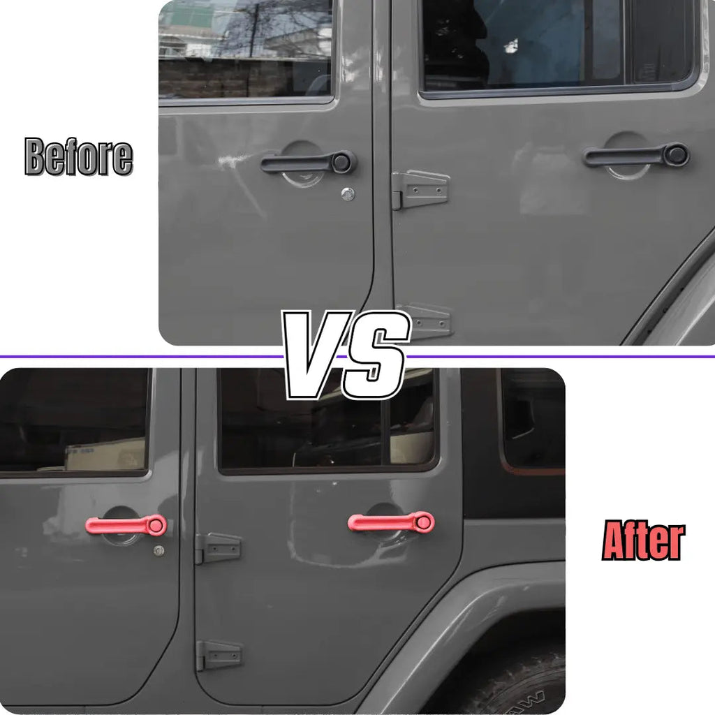 For 2007-2018 Jeep Wrangler JKU 4-Door Door & Tailgate Handle Cover Trim
