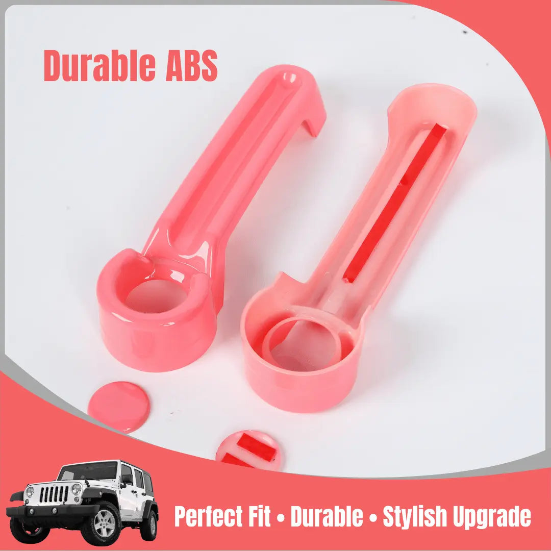 For 2007-2018 Jeep Wrangler JKU 4-Door Door & Tailgate Handle Cover Trim