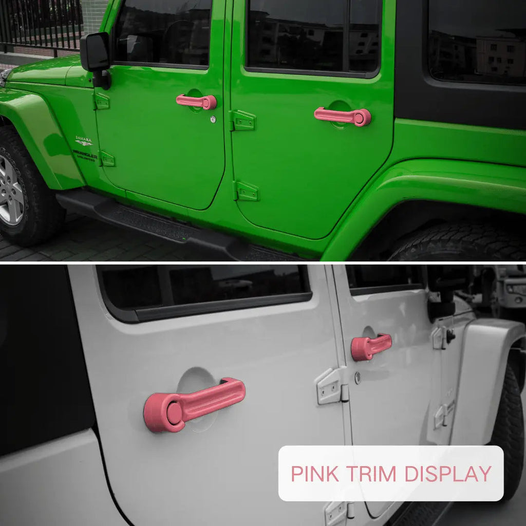 For 2007-2018 Jeep Wrangler JKU 4-Door Door & Tailgate Handle Cover Trim