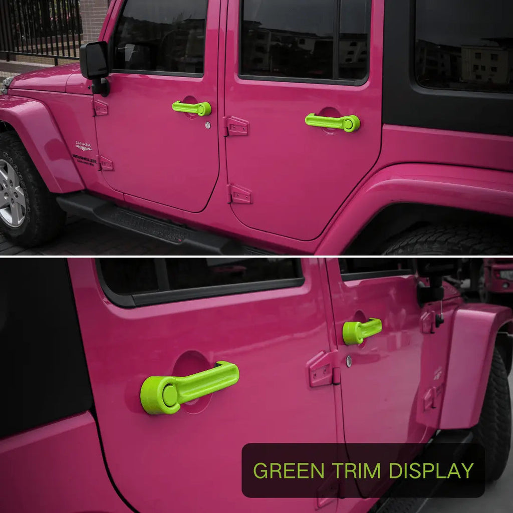 For 2007-2018 Jeep Wrangler JKU 4-Door Door & Tailgate Handle Cover Trim