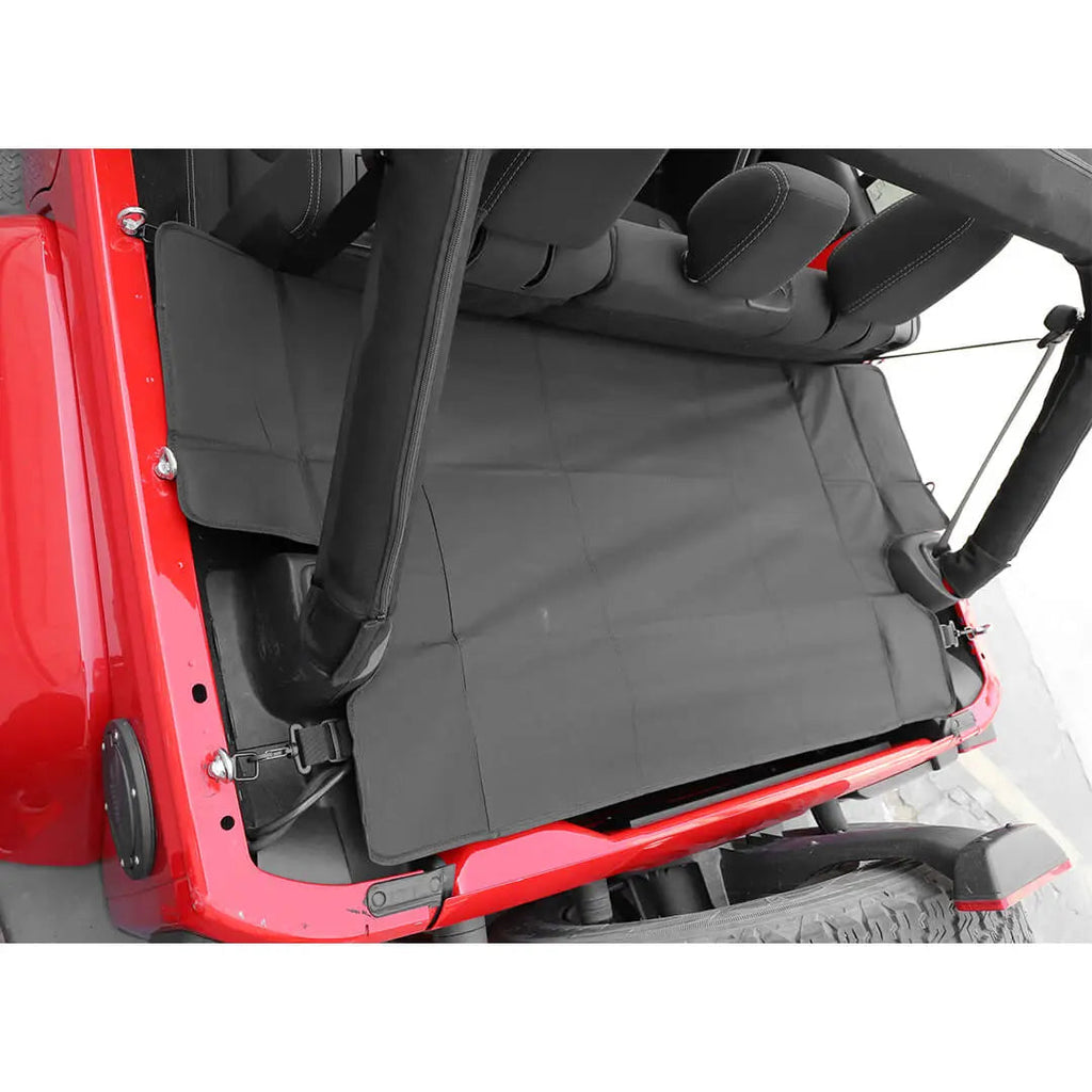 For 2007-2018 Jeep Wrangler JKU 4-Door Rear Cargo Cover Privacy Shade Trunk Luggage Cover