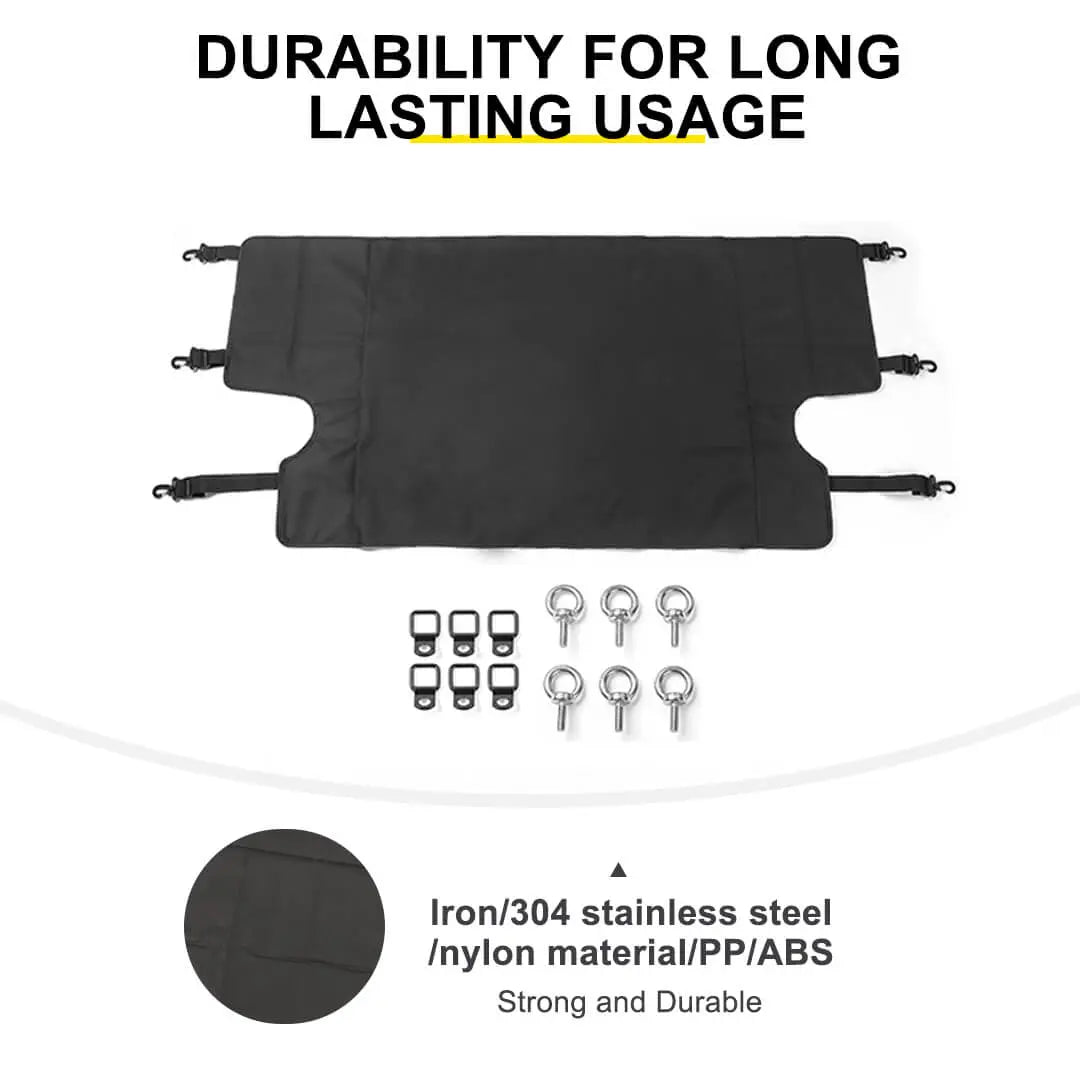 For 2007-2018 Jeep Wrangler JKU 4-Door Rear Cargo Cover Privacy Shade Trunk Luggage Cover